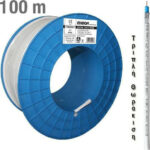 EDISION COAXIAL ΚΑΛΩΔΙΟ ΟΜΟΑΞΟΝΙΚΟ ΚΕΡΑΙΑΣ 100M ΛΕΥΚΟ