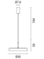 EUROLAMP 144-17026 ΣΤΡΟΓΓΥΛΟ ΚΡΕΜΑΣΤΟ LED PANEL ΙΣΧΥΟΣ 30W ΜΕ ΡΥΘΜΙΖΟΜΕΝΟ ΛΕΥΚΟ ΦΩΣ 45X45ΕΚ. ΛΕΥΚΟ