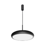 EUROLAMP 144-17027 ΣΤΡΟΓΓΥΛΟ ΚΡΕΜΑΣΤΟ LED PANEL ΙΣΧΥΟΣ 30W ΜΕ ΡΥΘΜΙΖΟΜΕΝΟ ΛΕΥΚΟ ΦΩΣ 45X45ΕΚ. ΜΑΥΡΟ