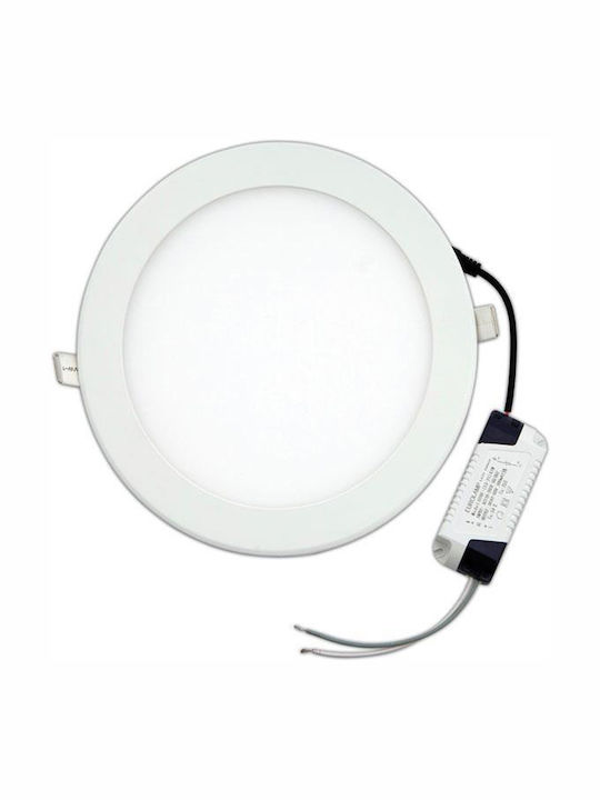 EUROLAMP 145-68011 ΦΩΤΙΣΤΙΚΟ ΧΩΝΕΥΤΟ PANEL LED SLIM Φ225 20W 4000K