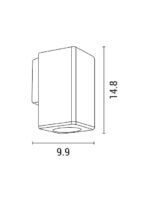 EUROLAMP 145-82002 ΑΠΛΙΚΑ ΤΟΙΧΟΥ ΜΟΝΗ ΤΕΤΡΑΦΩΝΗ DOWN GU10 ΓΚΡΙ