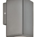 EUROLAMP 145-82002 ΑΠΛΙΚΑ ΤΟΙΧΟΥ ΜΟΝΗ ΤΕΤΡΑΦΩΝΗ DOWN GU10 ΓΚΡΙ