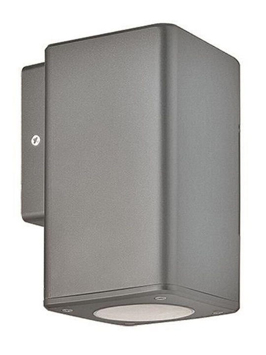 EUROLAMP 145-82002 ΑΠΛΙΚΑ ΤΟΙΧΟΥ ΜΟΝΗ ΤΕΤΡΑΦΩΝΗ DOWN GU10 ΓΚΡΙ