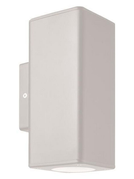 EUROLAMP 145-82005 ΑΠΛΙΚΑ ΤΟΙΧΟΥ ΕΞΩΤΕΡΙΚΗ GU10 UP-DOWN WHITE