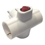 EUROLAMP 147-10019 ΤΑΦ ΣΟΥΚΟΥ 3 ΕΞΟΔΩΝ ΣΤΑΥΡΟΣ ΜΕ ΔΙΑΚΟΠΤΗ