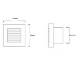 EUROLAMP 147-33211 ΕΠΙΤΟΙΧΙΟΣ ΕΞΑΕΡΙΣΤΗΡΑΣ ΜΠΑΝΙΟΥ 120MM ΛΕΥΚΟΣ