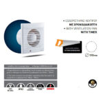 EUROLAMP 147-33242 ΕΠΙΤΟΙΧΙΟΣ ΕΞΑΕΡΙΣΤΗΡΑΣ ΜΠΑΝΙΟΥ 100MM ΛΕΥΚΟΣ