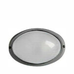 EUROLAMP 147-55062 ΑΠΛΙΚΑ ΤΟΙΧΟΥ ΟΒΑΛ ΑΛΟΥΜΙΝΙΟΥ ΓΚΡΙ