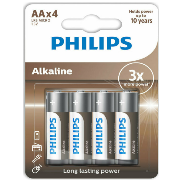 PHILIPS LR6A4B/GRS ΜΠΑΤΑΡΙΕΣ ALKALINE AA 4ΤΜΧ