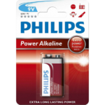 PHILIPS POWER ALCALINE 6LR61P1B 9V ΜΠΑΤΑΡΙΑ