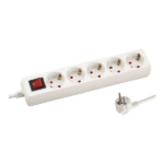 EUROLAMP 147-62252 ΠΟΛΥΠΡΙΖΟ 5 ΘΕΣΕΩΝ ΛΕΥΚΟ 5m