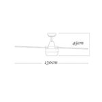 EUROLAMP 147-29006 ΑΝΕΜΙΣΤΗΡΑΣ ΟΡΟΦΗΣ 130CM ΜΕ ΦΩΣ ΚΑΙ ΤΗΛΕΧΕΙΡΙΣΤΗΡΙΟ ΚΑΦΕ