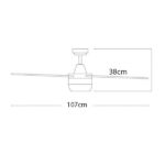 EUROLAMP 147-29319 ΑΝΕΜΙΣΤΗΡΑΣ ΟΡΟΦΗΣ 107CM ΜΕ ΦΩΣ ΚΑΙ ΤΗΛΕΧΕΙΡΙΣΤΗΡΙΟ ΚΑΦΕ