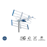 EDISION YAGI ΕΞΩΤΕΡΙΚΗ ΚΕΡΑΙΑ ΤΗΛΕΟΡΑΣΗΣ 8DB 5G 21-48 ΜΑΥΡΟ ΧΡΩΜΑ
