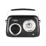 OSIO OPR-3040B RETRO ΦΟΡΗΤΟ ΡΑΔΙΟΦΩΝΟ ΕΠΑΝΑΦΟΡΤΙΖΟΜΕΝΟ ΜΕ BLUETOOTH ΚΑΙ USB ΜΑΥΡΟ