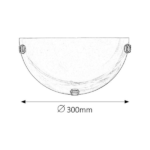 RABALUX ALABASTRO 3002 ΦΩΤΙΣΤΙΚΟ ΤΟΙΧΟΥ Ε27 32CM WHITEΦΩΤΙΣΤΙΚΟ ΤΟΙΧΟΥ Ε27 32CM