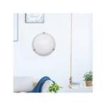 RABALUX ALABASTRO 3302 ΓΥΑΛΙΝΗ ΠΛΑΦΟΝΙΕΡΑ ΟΡΟΦΗΣ ΛΕΥΚΟ 40CM