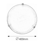 RABALUX ALABASTRO 3303 ΓΥΑΛΙΝΗ ΠΛΑΦΟΝΙΕΡΑ ΟΡΟΦΗΣ ΛΕΥΚΟ 40CM