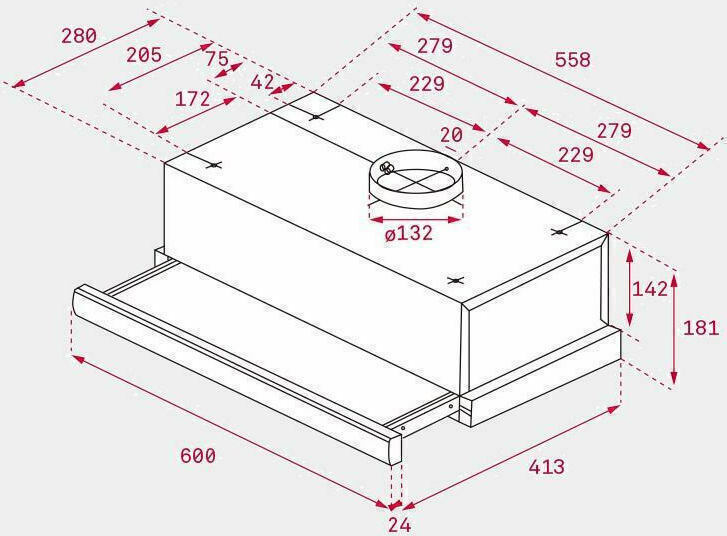 TEKA TL 6310 ΑΠΟΡΡΟΦΗΤΗΡΑΣ ΣΥΡΟΜΕΝΟΣ INOX 60cm