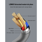 LDNIO LC671 ΚΑΛΩΔΙΟ USB-C MALE - USB-C 65W ΓΚΡΙ 1M