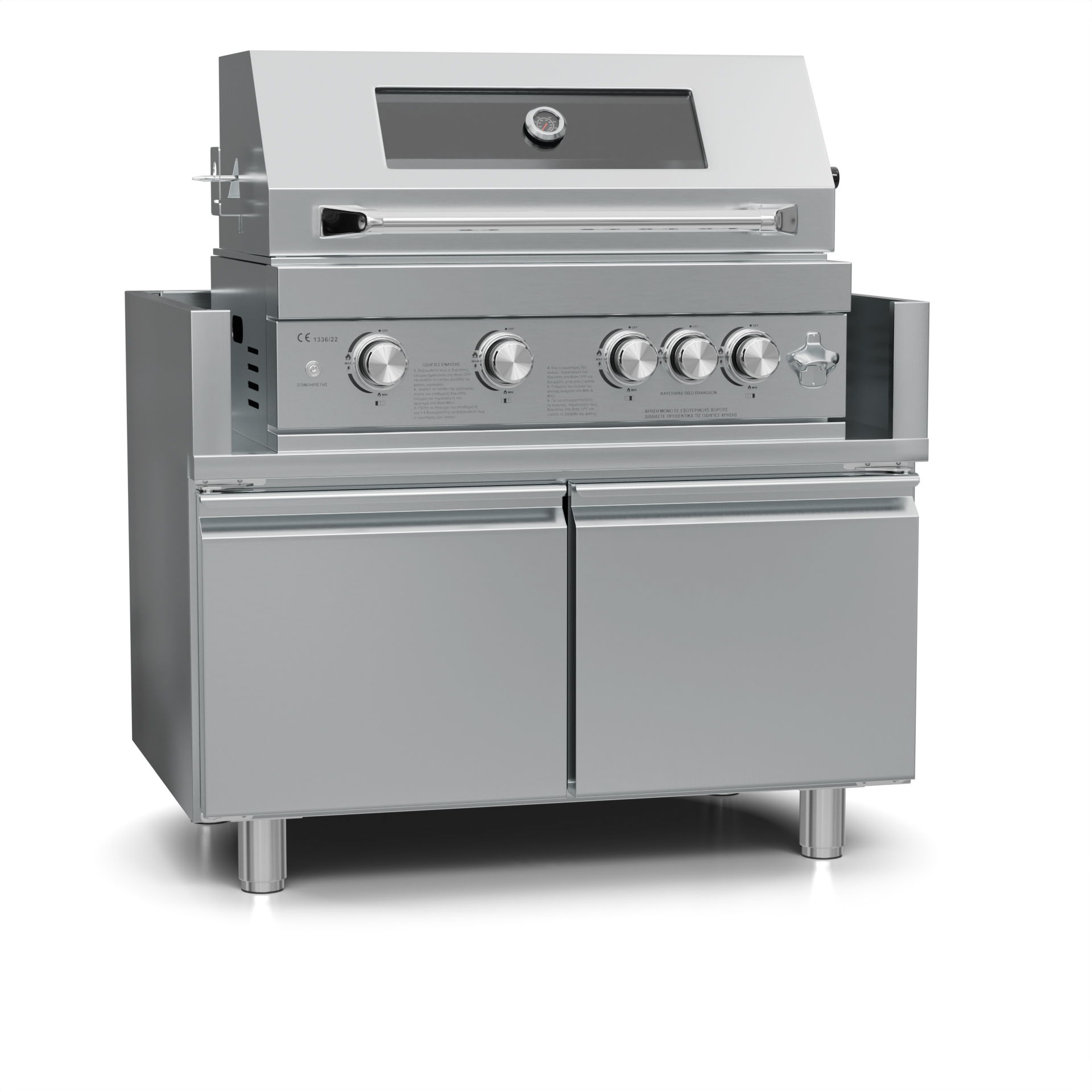 ΕΡΜΑΡΙΟ INOX BBQ TGH-B1-B4-G ΜΕ ΠΟΡΤΕΣ - Image 2