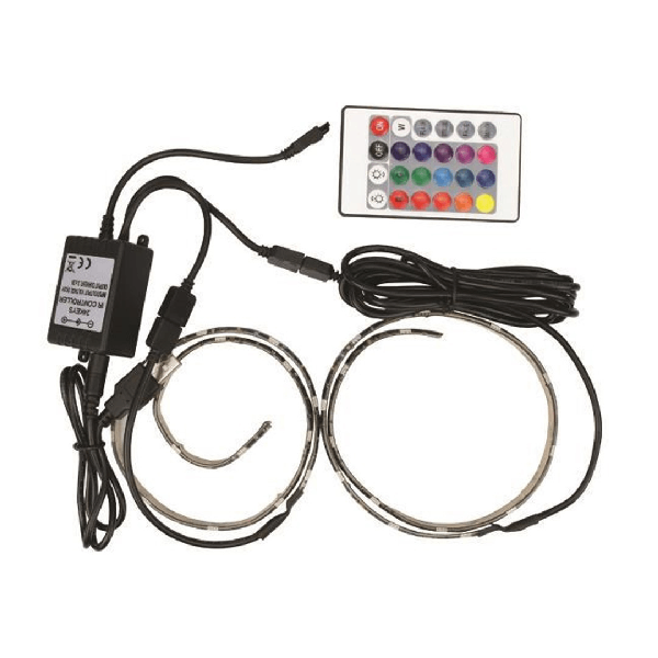 EUROLAMP 145-70025 RGB LEDOTAINIA RGB 5V ΜΕ ΤΡΟΦΟΔΟΤΙΚΟ & ΤΗΛΕΧΕΙΡΙΣΤΗΡΙΟ 2X50CM