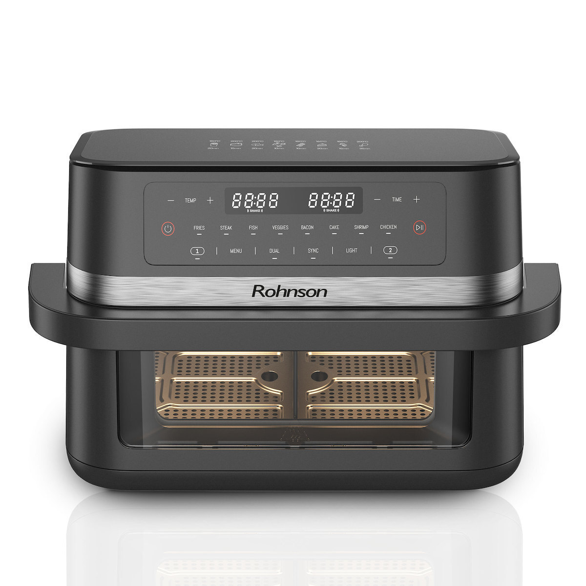 20250523163955_rohnson_air_fryer_me_diplo_apospomeno_kado_11_5lt_r_2881 ROHNSON R-2881 ΦΡΙΤΕΖΑ ΑΕΡΟΣ ΜΕ ΔΙΠΛΟ ΑΠΟΣΠΩΜΕΝΟ ΚΑΔΟ 11.5LT ΓΚΡΙ - Image 1