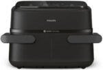 PHILIPS NA154/00 ΦΡΙΤΕΖΑ ΑΕΡΟΣ ΜΕ ΔΙΠΛΟ ΑΠΟΣΠΩΜΕΝΟ ΚΑΔΟ 7.1LT ΜΑΥΡΟ