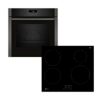 Neff B2ACJ7AG0 + T36FBE1L0 Φούρνος άνω Πάγκου 71lt με Επαγωγικές Εστίες Π59.4εκ. Γκρι