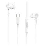 XO XO-EP81 IN-EAR HANDSFREE ΑΚΟΥΣΤΙΚΑ ΜΕ ΒΥΣΜΑ USB-C ΛΕΥΚΟ