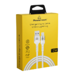POWERTECH PTR-0126 BRAIDED USB-A TO LIGHTNING CABLE 12W ΛΕΥΚΟ 1M - Image 2
