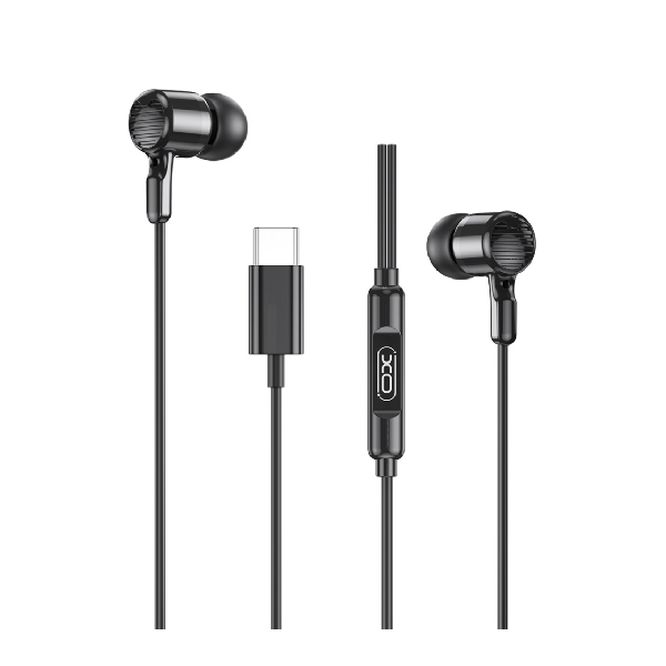 XO XO-EP81 IN-EAR HANDSFREE ΑΚΟΥΣΤΙΚΑ ΜΕ ΒΥΣΜΑ USB-C ΜΑΥΡΟ