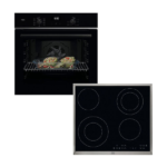 AEG TU5PB431SB + HK634021XB Φούρνος άνω Πάγκου 72lt Πυρολιτικός με Κεραμικές Εστίες Π59.4εκ. Μαύρος