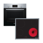 BOSCH HBF154BS0 + PKE645BA2E Φούρνος άνω Πάγκου 66lt με Κεραμικές Εστίες Π59.4εκ. Inox