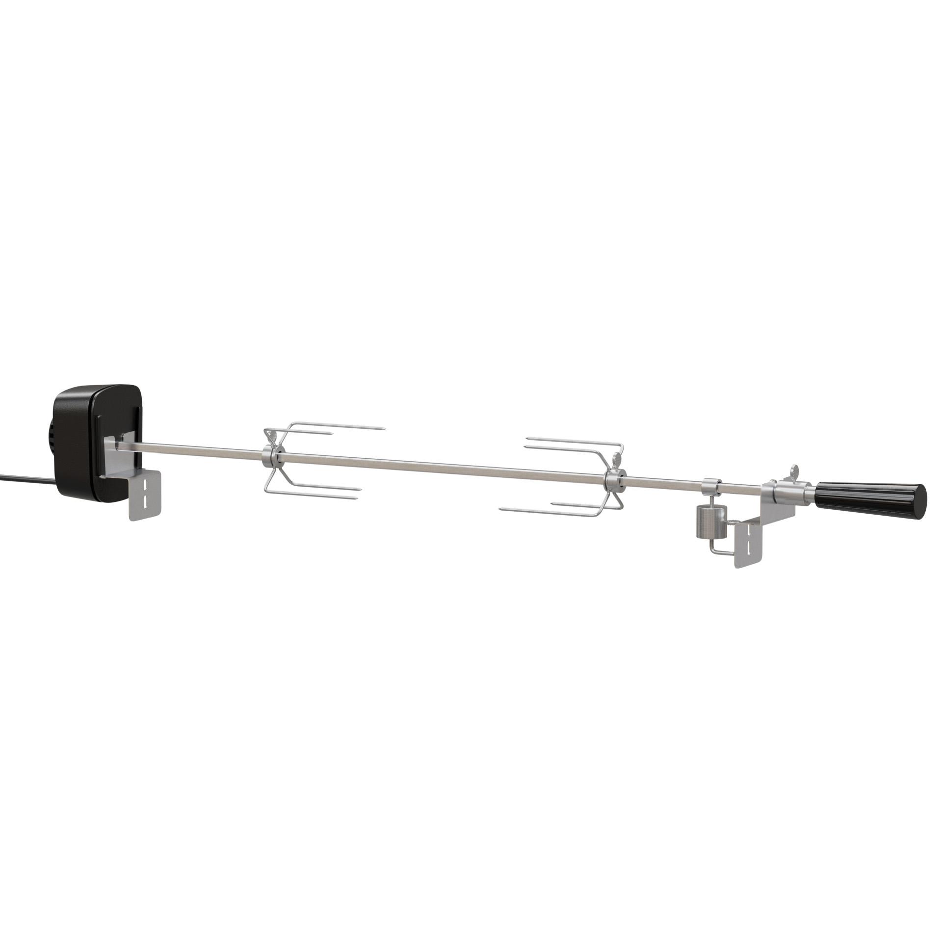 Inox_Rotisserie_w_Electric_Motor_-_Lenght_100cm___Handle Thermogatz ΣΟΥΒΛΑ INOX ΜΕ ΗΛΕΚΤΡΙΚΟ ΜΟΤΕΡ - Μήκος 100cm + ΧΕΡΟΥΛΙ - Image 1
