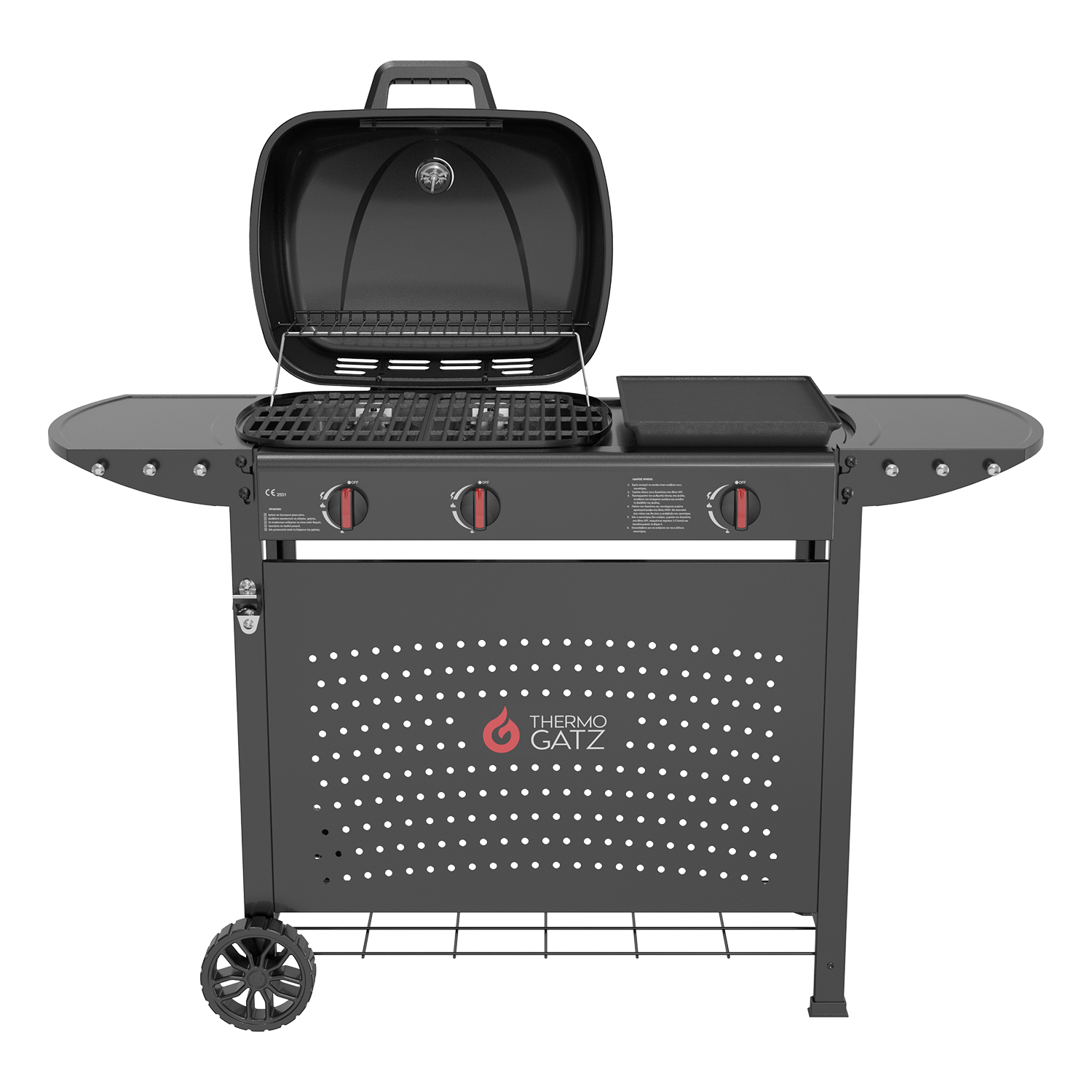 Thermogatz BBQ ΥΓΡΑΕΡΙΟΥ GS GRILL 2 + PLANCHA 8kW